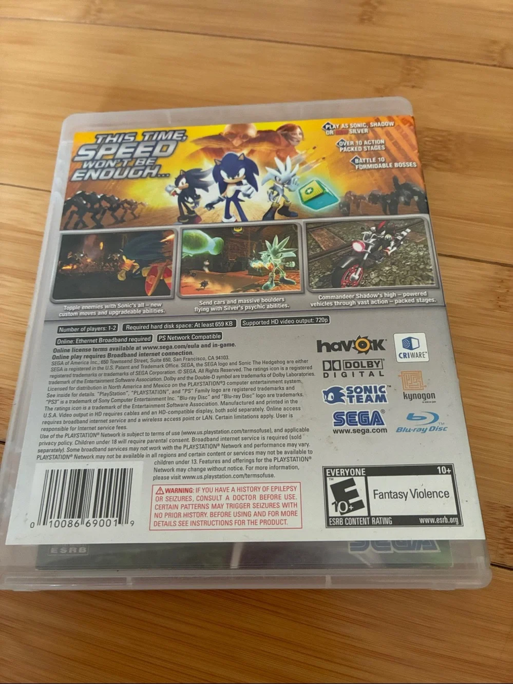 Sonic the Hedgehog (PS3, PlayStation 3 with instruction Booklet